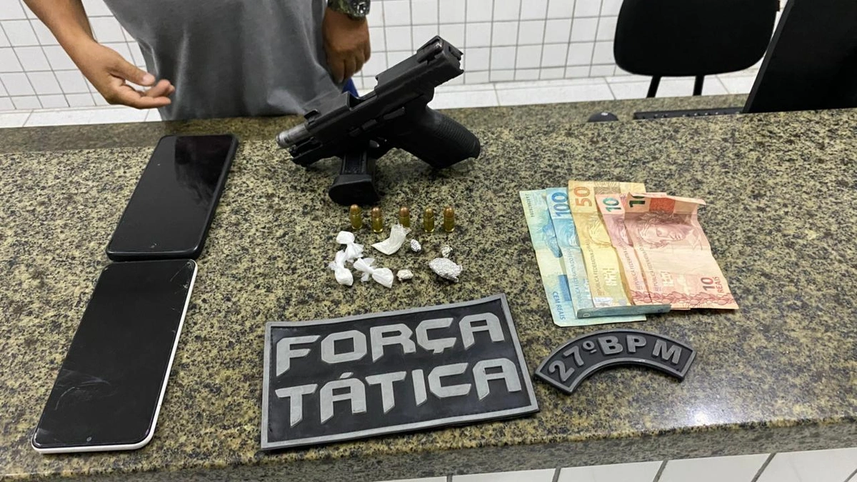 Força Tática prende suspeito de porte ilegal de arma em casa noturna de Parnaíba