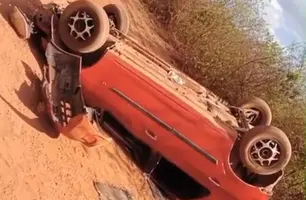 Funcionário da Rádio Cristo Rei FM fica ferido em acidente na zona rural de Oeiras (Foto: Reprodução)