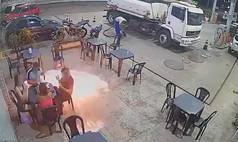 Homem acende cigarro ao lado de caminhão de combustível e incendeia posto em Timon