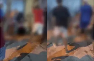 Homem é espancado por populares após suspeita de abuso contra criança em Timon (Foto: Reprodução)