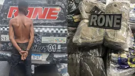 Homem é preso após arrombar loja e furtar 85 bermudas no Centro de Teresina (Foto: Divulgação/RONE)