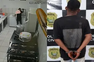 Homem é preso suspeito de furtar carne de escola pública em Oeiras (Foto: Divulgação/Polícia Civil)