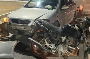 Homem embriagado colide com carro e é flagrado com moto roubada em Paulistana (Foto: Reprodução)