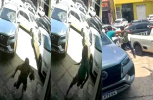 Homem invade a Central de Flagrantes para escapar de ataque em Teresina (Foto: Reprodução)