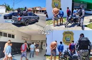 Localização de veículo roubado termina em prisão de cinco pessoas em Parnaíba (Foto: Reprodução)