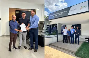 Marden Menezes participa da assinatura de ordens de serviço em dois municípios (Foto: Reprodução)