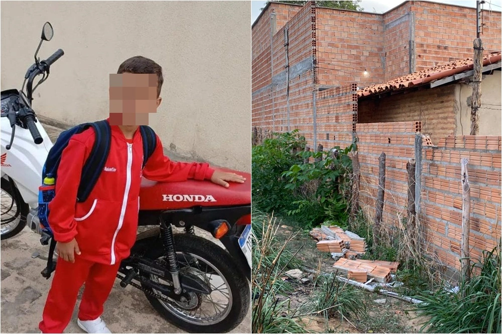 Menino de sete anos morre após ser atingido por muro que desabou em Floriano