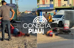 Motociclista tem a perna amputada após grave acidente em Timon (Foto: Reprodução)