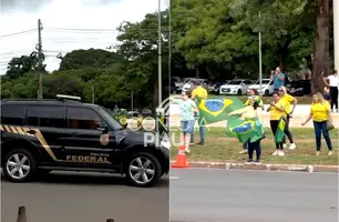 Movimentação na Polícia Federal em Brasília após prisão de Bolsonaro (Foto: Conecta Piauí)