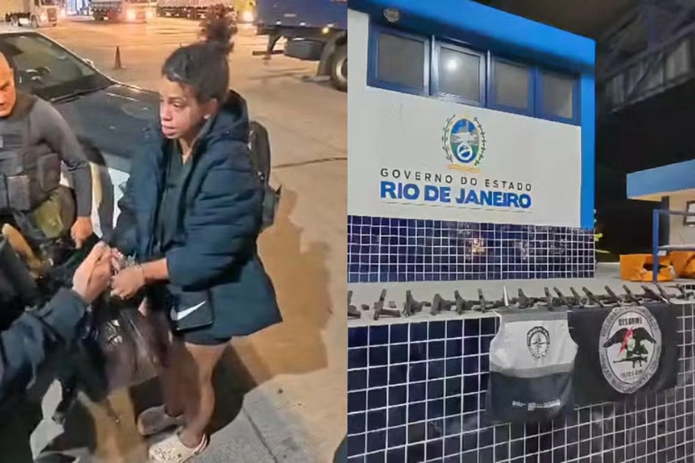 Mulher é presa com 30 pistolas escondidas em almofadas em ônibus de turismo no RJ