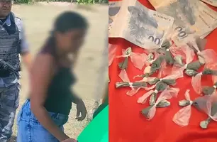 Mulher é presa por tráfico após denúncia de maus-tratos à filha em Nazária (Foto: Repórter 12/Conecta Piauí)