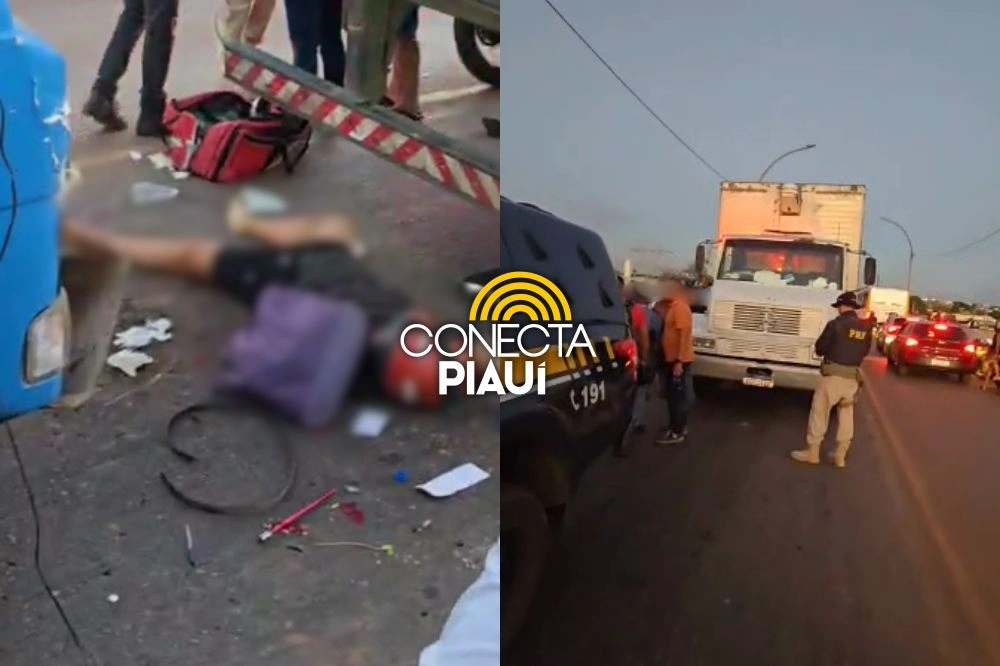 Mulher morre e marido fica ferido após colisão com caminhão na Ponte da Tabuleta