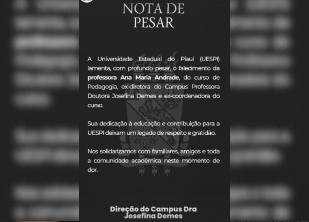 Nota de Pesar da UESPI