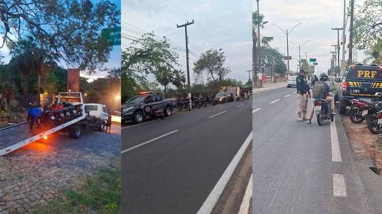 Operação fiscaliza mais de 100 veículos e recupera moto roubada em Oeiras