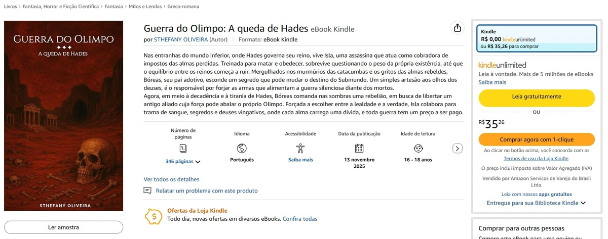 Página do livro no site da Amazon