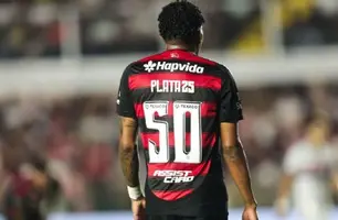 Plata durante jogo entre Flamengo e São Paulo, pelo Brasileirão (Foto: Gilvan de Souza/Flamengo)