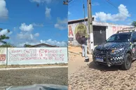 PM apaga pichações com mensagens de facções criminosas em Parnaíba