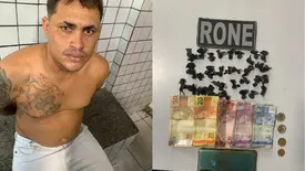 PM apreende cocaína e dinheiro com suspeito na zona Norte de Teresina (Foto: Reprodução)