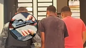 PM apreende dupla com armas e drogas após perseguição na zona Leste de Teresina (Foto: Repórter 12/Conecta Piauí)