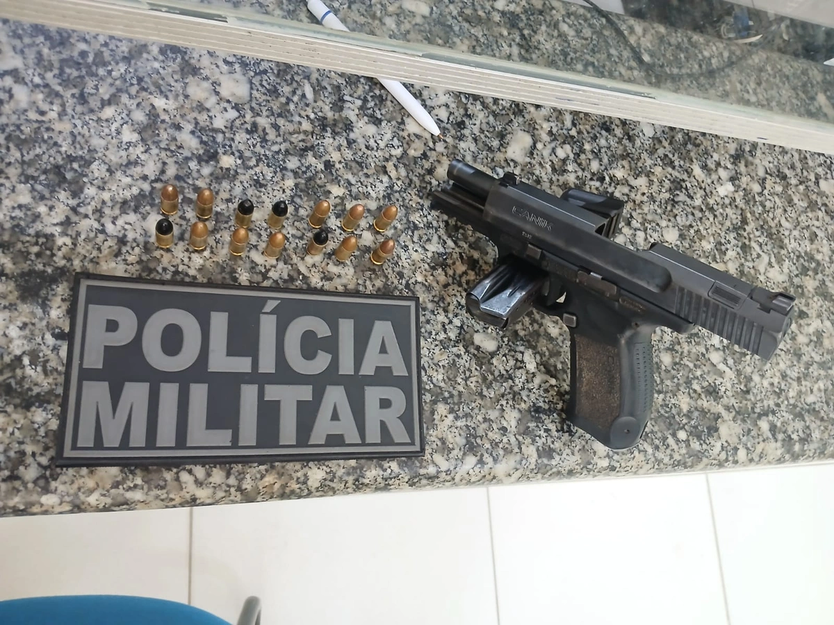 PM apreende pistola 9mm após fuga de suspeito no Coqueiro da Praia em Luís Correia