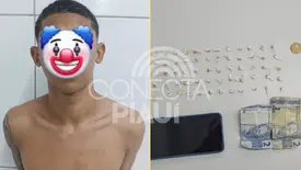 Polícia apreende drogas e detém jovem de 19 anos no bairro Boa Vista em Timon (Foto: Reprodução)