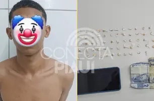 Polícia apreende drogas e detém jovem de 19 anos no bairro Boa Vista em Timon (Foto: Reprodução)