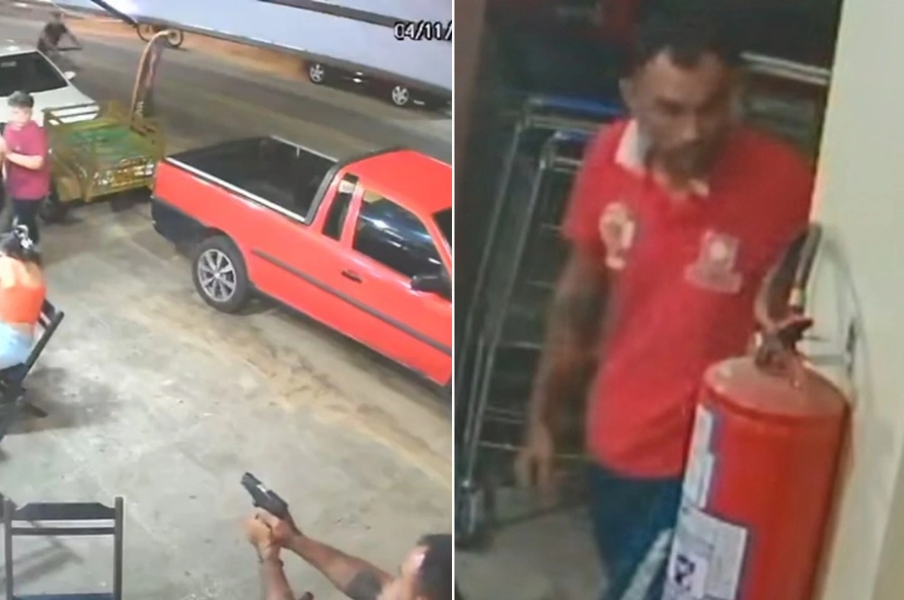 Polícia divulga imagens de suspeito que baleou criança e mãe em Parnaíba