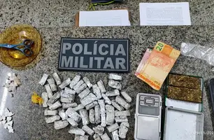 Polícia Militar apreende drogas e prende suspeito em Parnaíba (Foto: Reprodução)