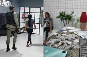 Polícia Militar desarticula ponto de tráfico e prende mulher em Parnaíba (Foto: Reprodução)