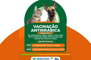Prefeitura de Beneditinos intensifica vacinação antirrábica na zona Rural (Foto: Reprodução)