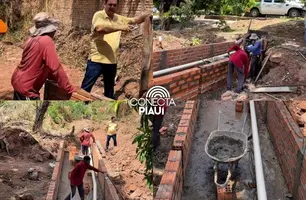 Prefeitura de Bertolínia realiza vistoria da obra de nova galeria (Foto: Reprodução)