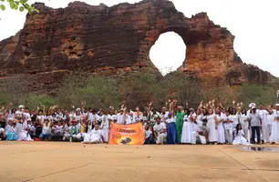 Religiosidade e ancestralidade marcam a abertura do I Seminário CAPIVAFRO no Anfiteatro da Pedra Furada (Foto: Reprodução)