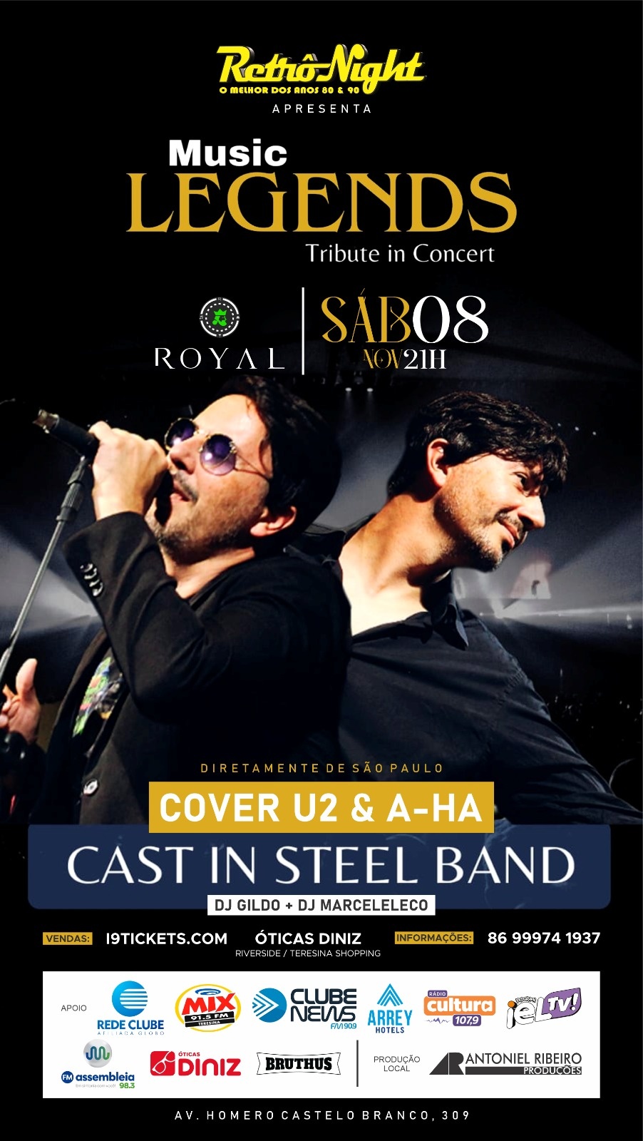 ‘Retrô Night 2025’ promete agitar Teresina com sucessos dos anos 80 e 90