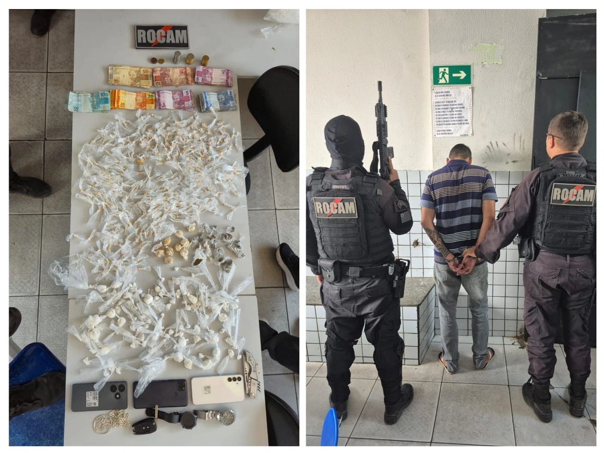 Rocam apreende drogas e prende três suspeitos na zona Leste Teresina
