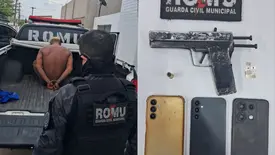 ROMU rastreia celular roubado e prende suspeito armado em Timon (Foto: Reprodução)