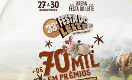São José do Divino realiza 33ª Festa do Leite com R$ 70 mil em prêmios (Foto: Reprodução)
