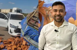 Secretário de Cultura Rodrigo Amorim se envolve em acidente em Campo Maior (Foto: Reprodução)