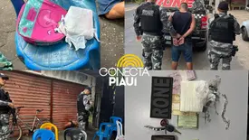 Suspeito de tráfico drogas é preso após fuga na zona sul de Teresina (Foto: Reprodução)