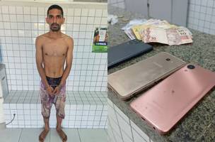'Tecnológico do CV' é preso em ponto de venda de drogas em Parnaíba (Foto: Divulgação/PMPI)