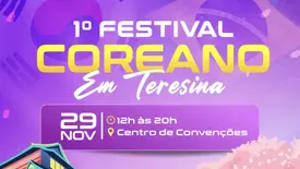 Teresina será palco do 1º Festival Coreano no dia 29 de novembro (Foto: Reprodução)