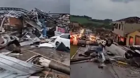 Tornado deixa cinco mortos e mais de 400 feridos no Paraná (Foto: Reprodução)