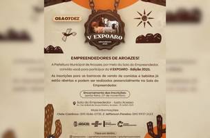 V EXPOARO 2025: Prefeitura de Aroazes abre inscrições para empreendedores (Foto: Divulgação)