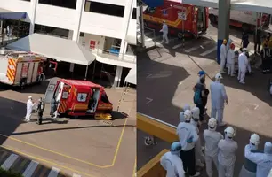 Vazamento de gás amônia força evacuação de frigorífico às margens da BR-470 (Foto: Reprodução)