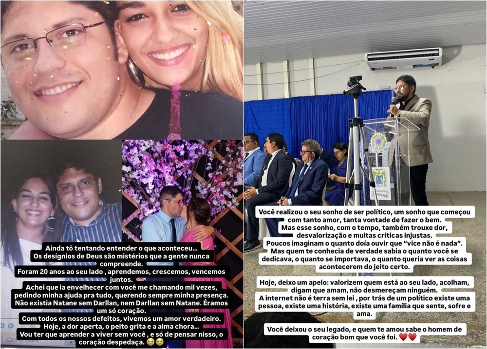‘Vou ter que aprender a viver sem você’, diz viúva de vice-prefeito de Parnaíba