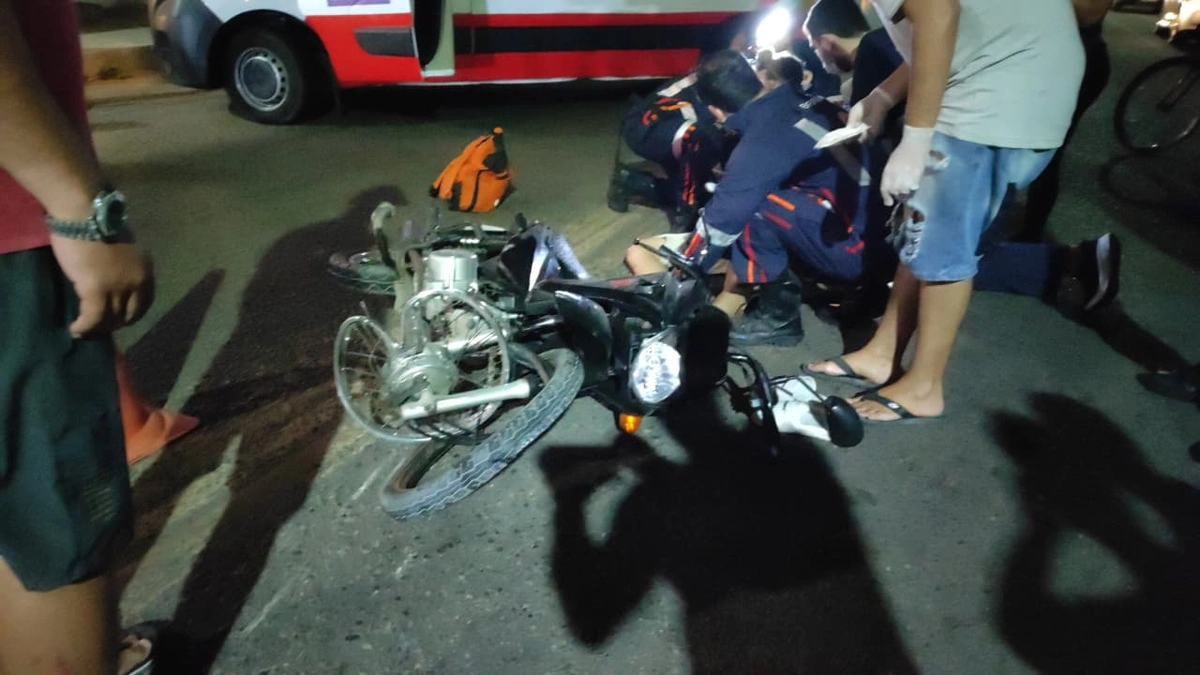 Acidente grave deixa dois motociclistas feridos em avenida de Parnaíba