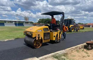 Água Branca revitaliza pista de corrida do Estádio Municipal (Foto: Reprodução)