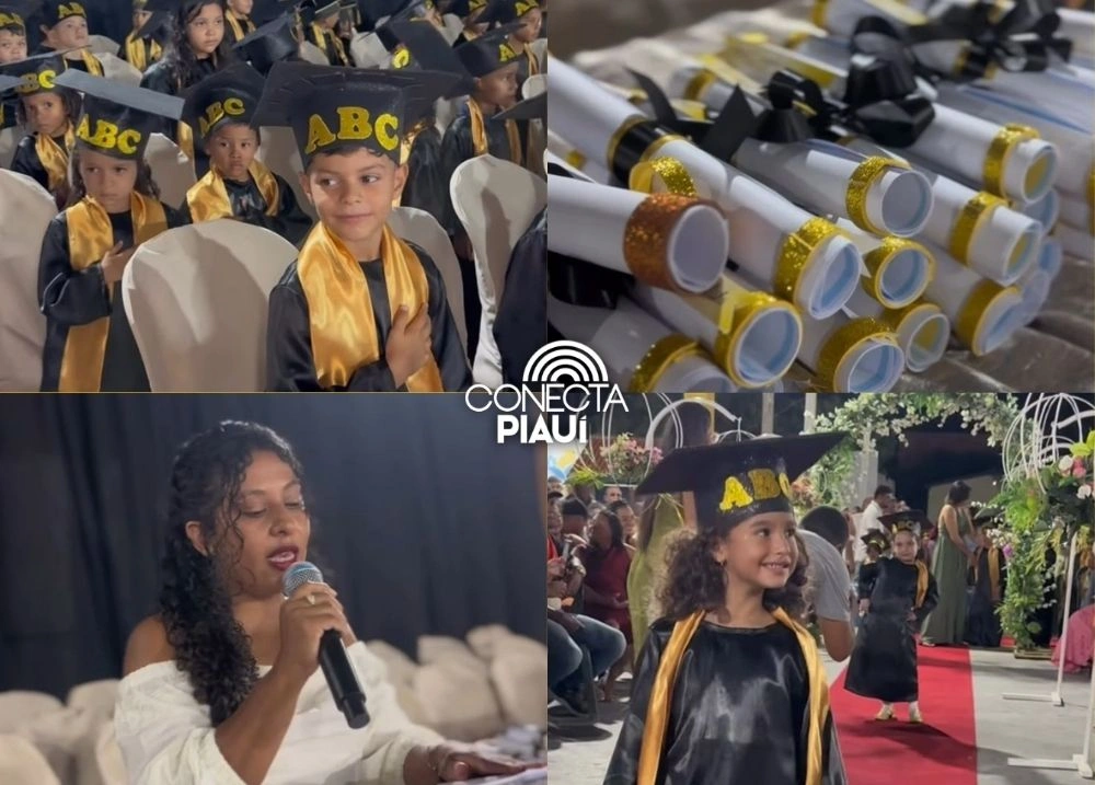 Alunos da rede municipal de Beneditinos participam de festa Colação de Grau do ABC