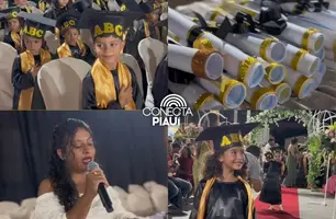 Alunos da rede municipal de Beneditinos participam de festa Colação de Grau do ABC (Foto: Reprodução)