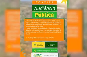 Avelino Lopes realizará audiência pública de avaliação de metas fiscais (Foto: Reprodução)