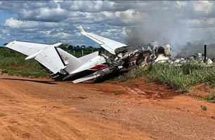 Avião que estava com deputado e vereador fez pouso forçado em RO (Foto: Redes Sociais/Reprodução)